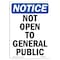 Signmission OSHA Notice Sign, 10" Height, Rigid Plastic, Not Open To General Public Sign, Portrait OS-NS-P-710-V-15190 - alternate 1